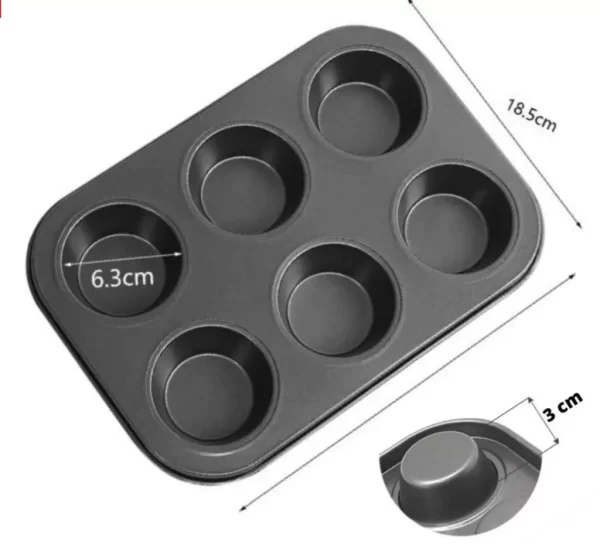 Assadeira Antiaderente para Cupcakes, Muffins e Salgados – 6 ou 12 Cavidades - Imagem 2