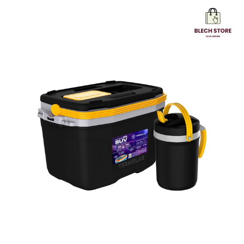 Kit Caixa Térmica 20L Preta + Flip Top 2,5L Preto Termolar