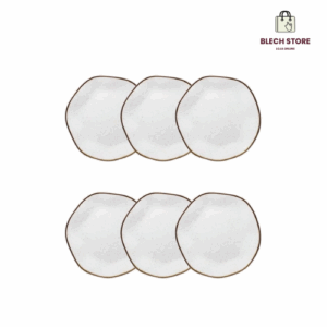 Prato Sobremesa Ryo Maresia 6 Unidades 21,5cm Oxford Porcelanas