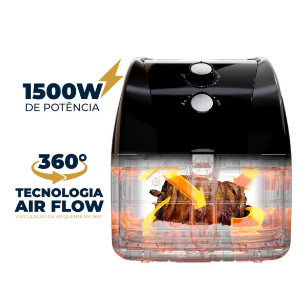 Air Fryer Britânia 5,5L Antiaderente Gold 1500W BFR51 - Imagem 7