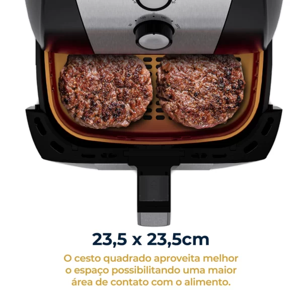 Air Fryer Britânia 5,5L Antiaderente Gold 1500W BFR51 - Imagem 6